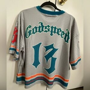 Godspeed Men's Gray and Teal Jersey